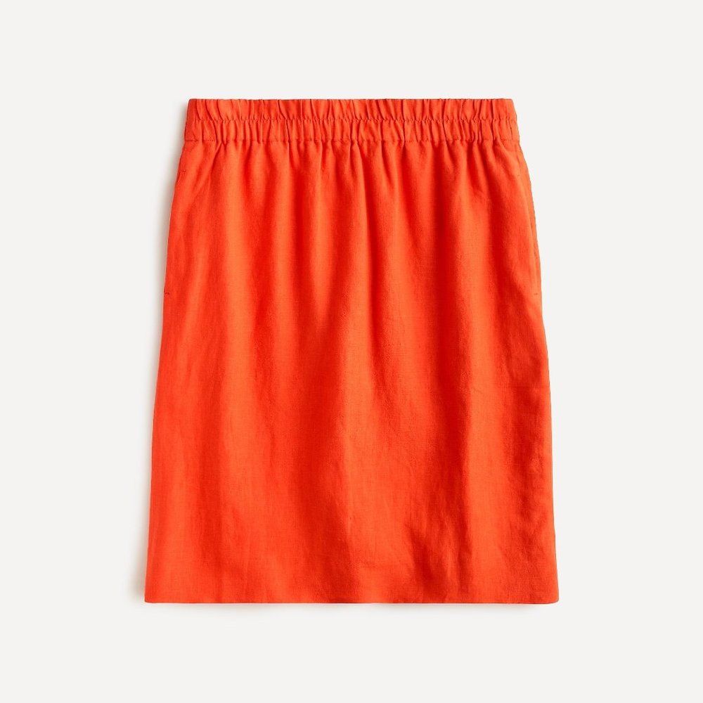 NWT J.Crew Pull-on linen skirt, Size small